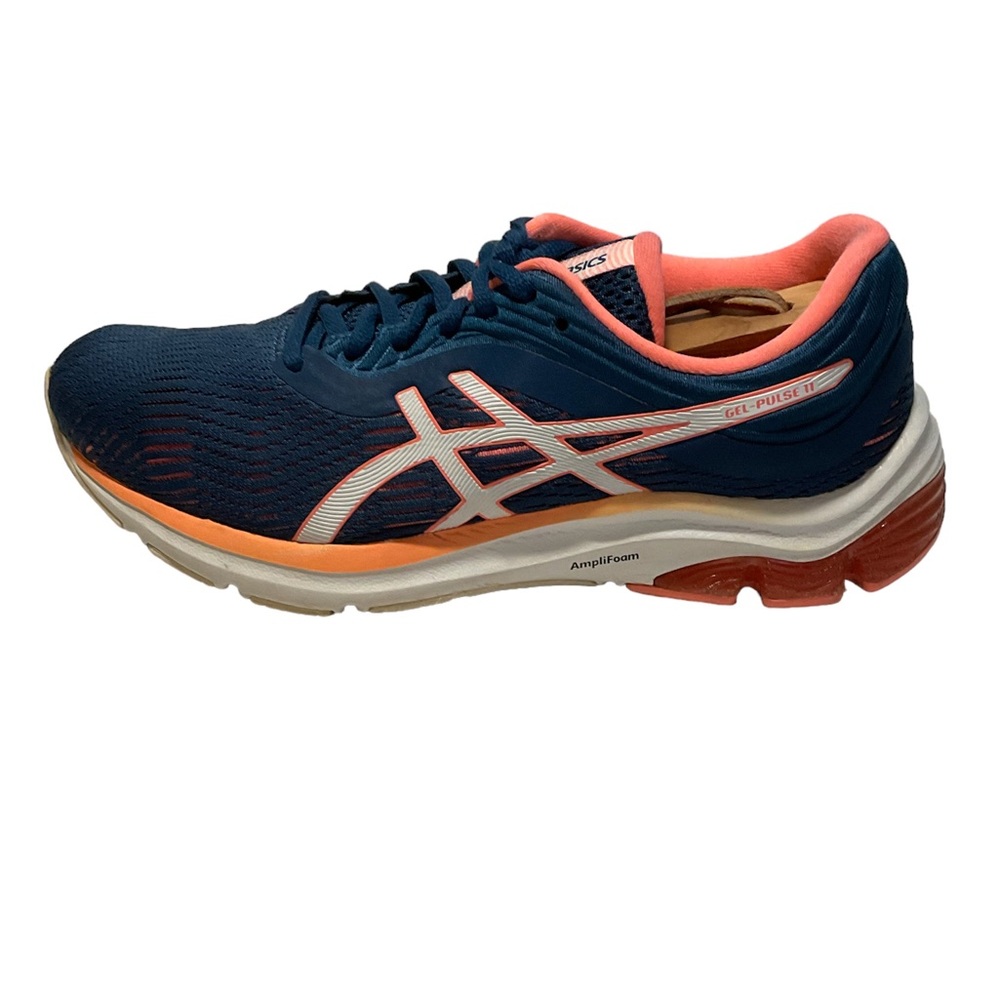 ASICS Gel Pulse ll Blue & Coral Running Shoes Womens Sz 7.5 - Picture 2 of 8